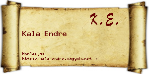Kala Endre névjegykártya